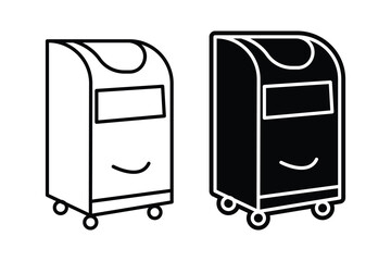 Air Conditioner art silhouette vector line art on white background