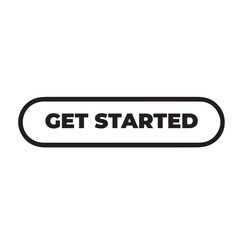 Obraz premium Bold Black Get Started Button for Website Onboarding and Engagement