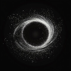 Glowing circle in the dark background	
