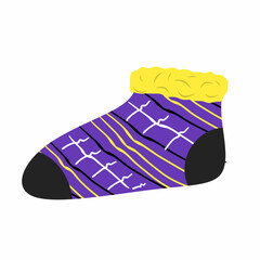 socks isolated on white background,Isolated cartoon socks,colorful winter clothes,socks illustration
