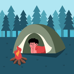 Camping tent illustration