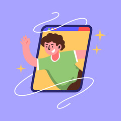 Happy smiling child illustration