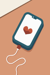 Phone charged illustration