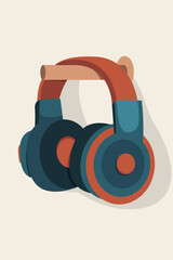 Headphone hanging illustration