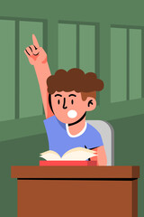 Study in class illustration