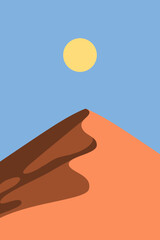 Desert scenery illustration