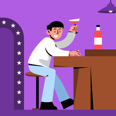 Night party illustration