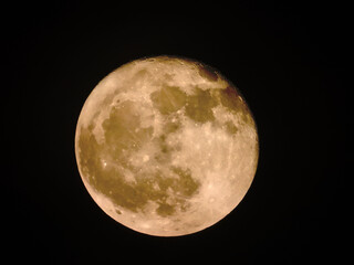 full moon over black