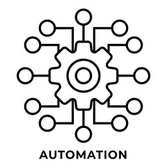 Obraz premium SINGLE ICON AUTOMATION, AI GEAR ICON, ICON LINE