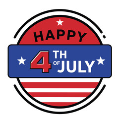 Made in USA 4th of July directional road sign concept illustration with a red arrow symbol indicating the way