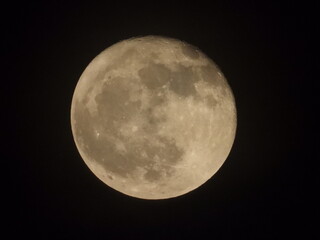 full moon over black