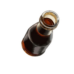 Refreshing drink illustration transparent background creative concept in studio environment aerial view