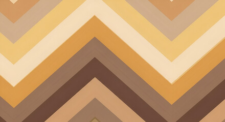 Abstract geometric background with a zigzag chevron pattern in warm, earthy tones of brown, beige, and yellow.