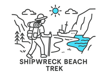Exploring Shipwreck Beach on a sunny trek surrounded by mountains and coastal views