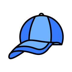 Baseball hat sketch icon on white background