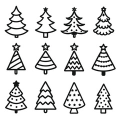 A Collection of christmas icons set
