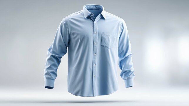 Classic Light Blue Dress Shirt for Men and Women - Perfect for Formal Occasions