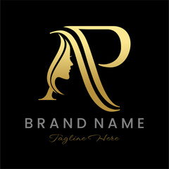 Letter AP Beauty Women Face Logo Design