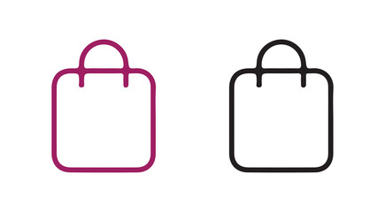vector illustration of a blank bag