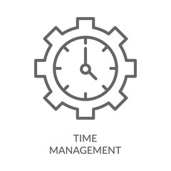 Time Management Icon Line Style. Design Vector Illustration