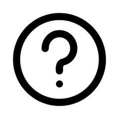Blue question mark icon for web help and FAQ information