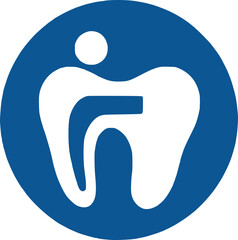 Dental Icon in Blue and White Color Palette