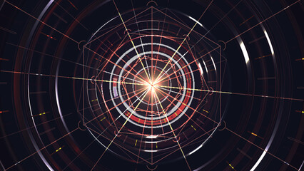 Abstract colourful circle geometric background 