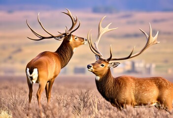 Fototapeta premium red deer in the wild