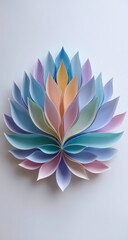 Colorful paper flower, layered petals