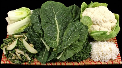 Fresh vegetables in a woven basket, a vibrant display of natural abundance and healthy living