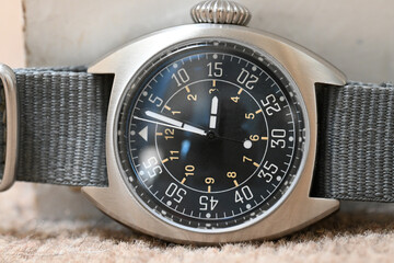 close up of unbranded mechanical watch