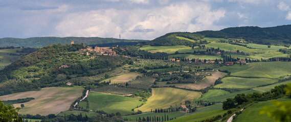 panoramic view of tuscany italy