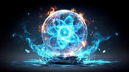 Obraz premium Temporal Distortion Field in Abstract Space. Generative AI