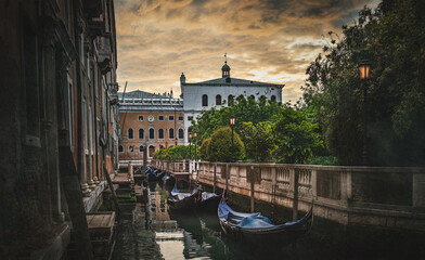 canal in venice at dawn