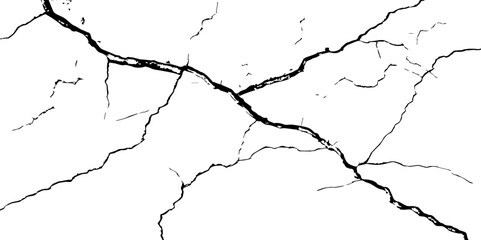 
Cracked wall texture grunge background. Earthquake effect. Vector illustration-Old cracked texture set isolated. Dry land crack texture for overlay.
