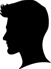 Man Hairstyle Silhouette Vector Art, Modern Male Hair Silhouette Vector, Stylish Man Haircut Silhouette Design, Vector Art of Men’s Hair Silhouettes, Short Hair Male Silhouette Vector, Classic Haircut