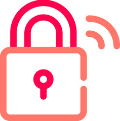 Wireless Security Lock Icon Secure Data Protection, Access Control, and Network Safety