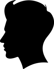 Man Hairstyle Silhouette Vector Art, Modern Male Hair Silhouette Vector, Stylish Man Haircut Silhouette Design, Vector Art of Men’s Hair Silhouettes, Short Hair Male Silhouette Vector, Classic Haircut