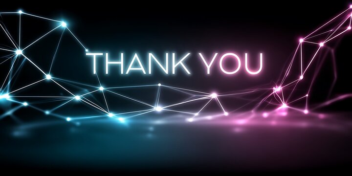 Neon Thank You message