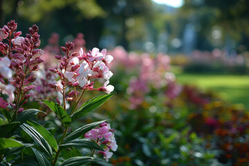 Obraz premium stunning view of bright flowers in bell park toronto showcasing lush garden filled with colorful blooms