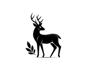 Fototapeta premium Deer silhouette, elegant design