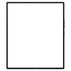 Photo of foldable smartphone similar to android device without background and screen. Only frame....