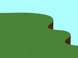 vector illustration of a green landscape
