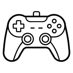 Clean Line Art Style Game Controller Illustration Perfect for Gaming Websites Apps and Marketing Materials