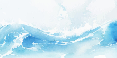  Elegant Light Blue Watercolor Sea Swell Texture with Misty Gradient Wash and Delicate Flowing Brush Details for Relaxed and Serene Design Concepts