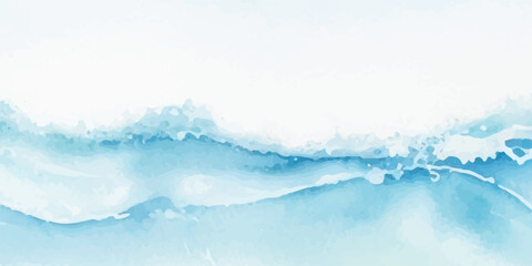 Soft Blue Watercolor Sea Ripple Texture with Airy Gradient Wash and Light Flowing Brushstrokes for Relaxed and Elegant Nature Backgrounds