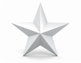 Obraz premium Silver star isolated on white