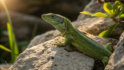 Fototapeta premium Lizard, sharp and realistic, Photo, Natural light.