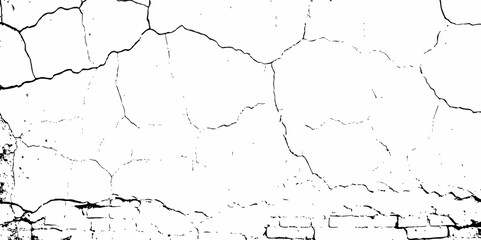  white textured wall with cracks and brick foundation, creating a distressed and   some dark spots,  textured appearance. it looks aged