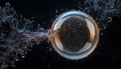 Abstract Molecular Structure with Bubbles and Fluid Dynamics